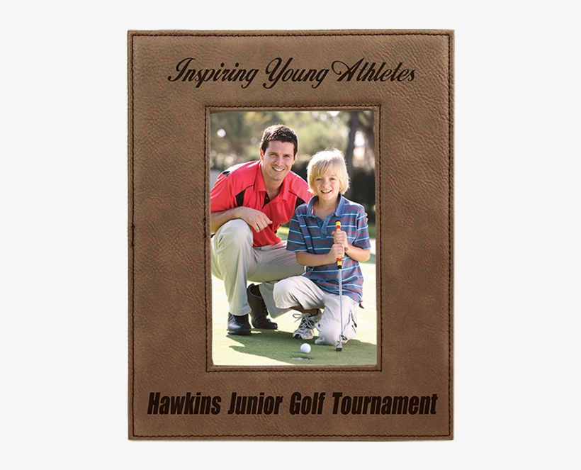 Dark Brown Laserable Leatherette Picture Frame - Leatherette Frame With Easel & Hanger (lrg) - Dark, transparent png #5816757