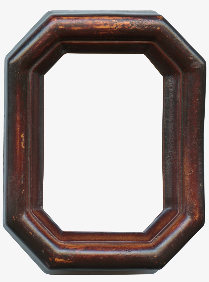 Brown Wooden Oval Picture, transparent png #5817531