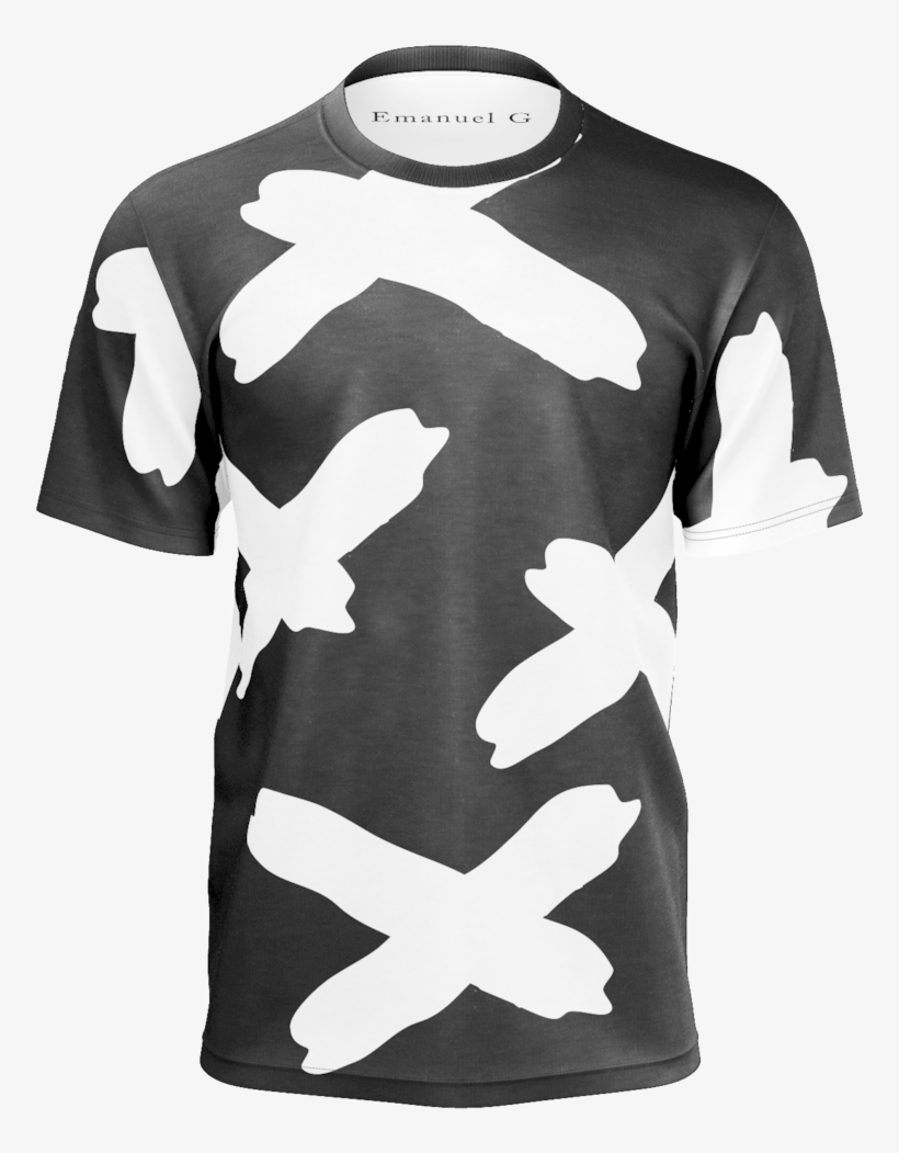 Painted X White Men's Shirt - Active Shirt, transparent png #5817900