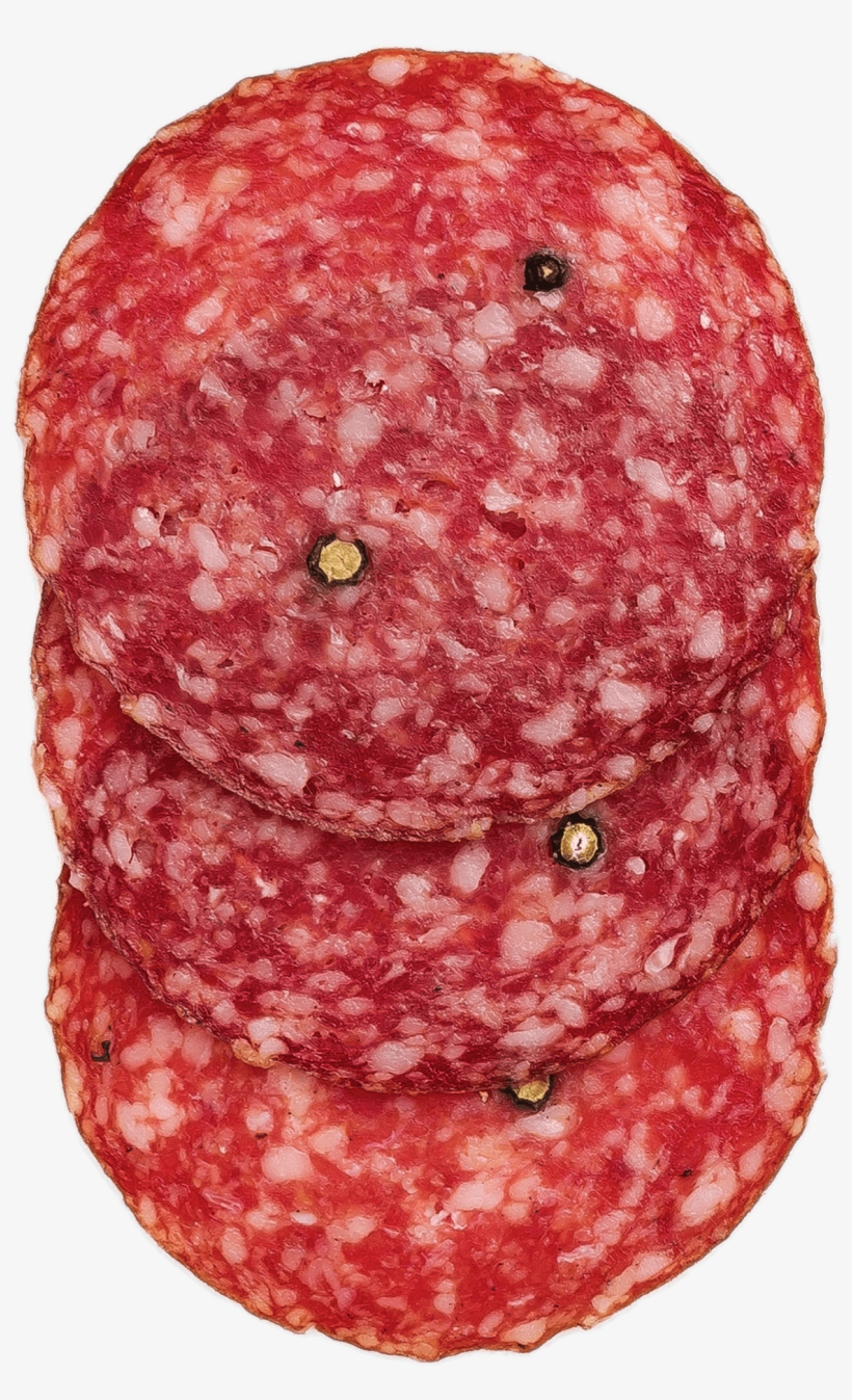 Food - Hard Salami With Pepper, transparent png #5818333