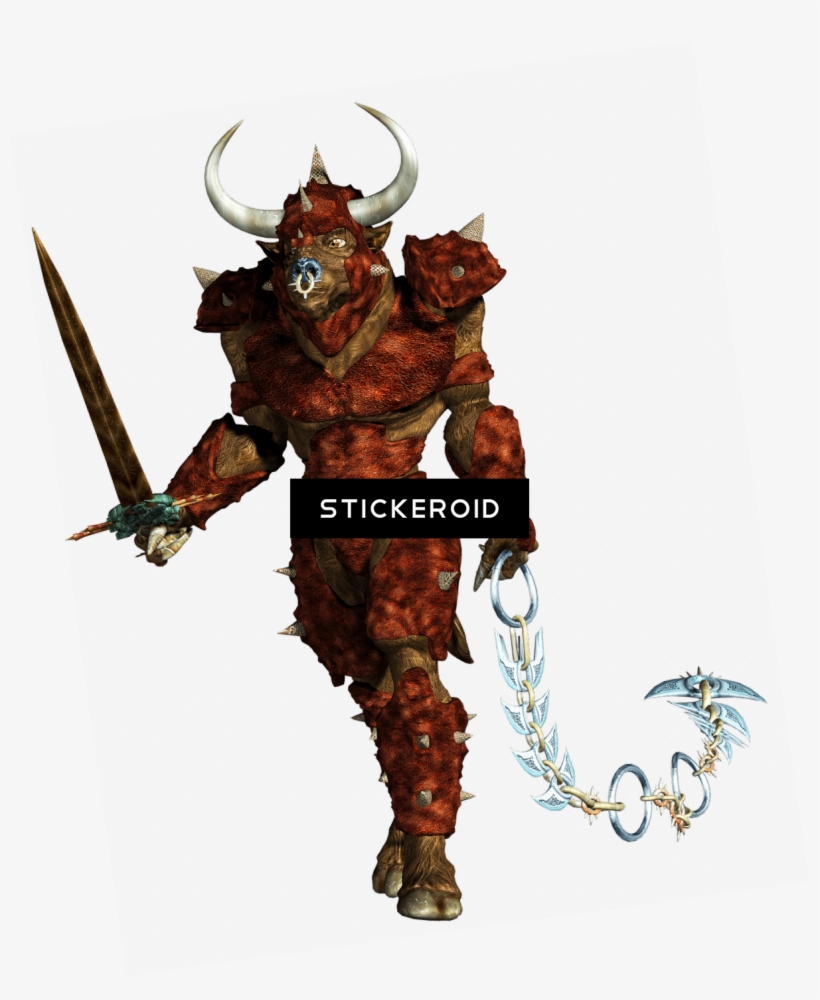 Minotaur Holding Chain, transparent png #5819278