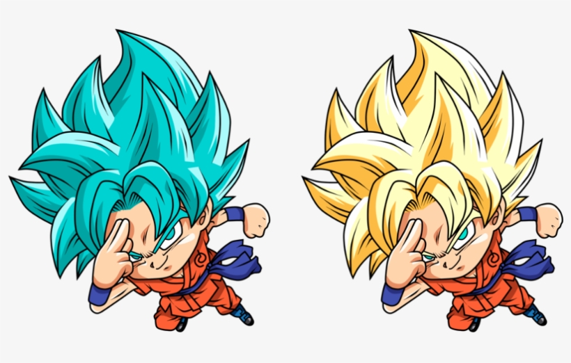 Goku Ssj Blue Chibi, transparent png #5819689