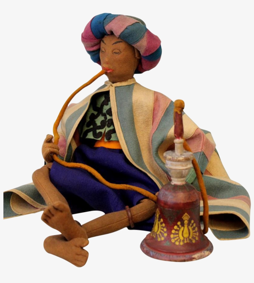 21" Early Lenci " Man Smoking Hookah" Doll All Orig - Doll, transparent png #5822050