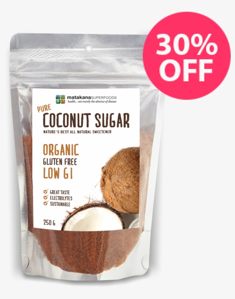 Pure Organic Coconut Sugar - Matakana - Coconut Sugar 250g, transparent png #5822983