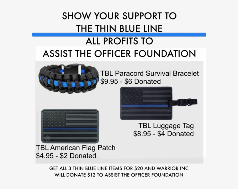 Thin Blue Line Donations - Gerber Echo Tactical 'blue Line' 550 Paracord Survival, transparent png #5824560