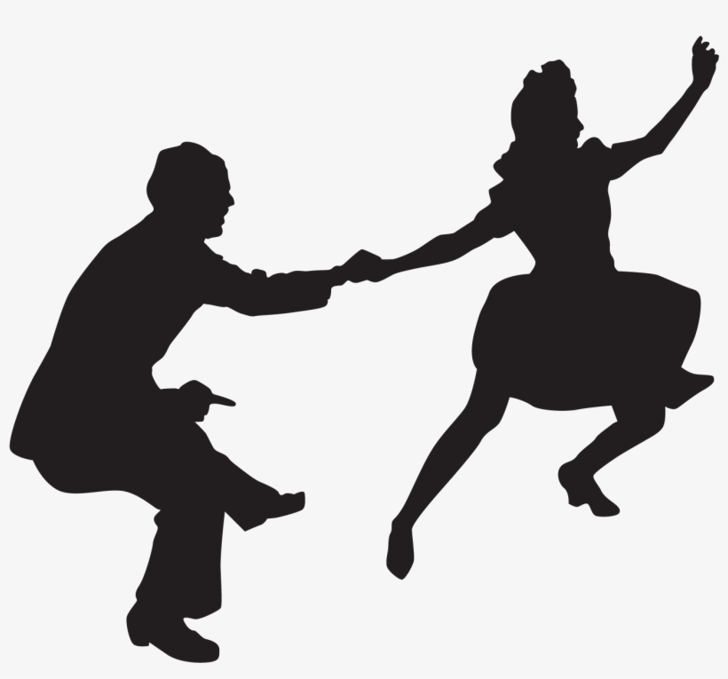 Swing Dance Silhouette Png Svg Library - Swingg Dancer Silhouette, transparent png #5826381