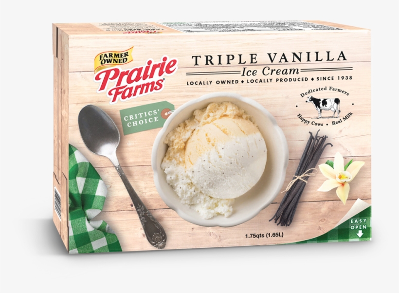 Triple Vanilla Ice Cream - Prairie Farms Ice Creams, transparent png #5826895