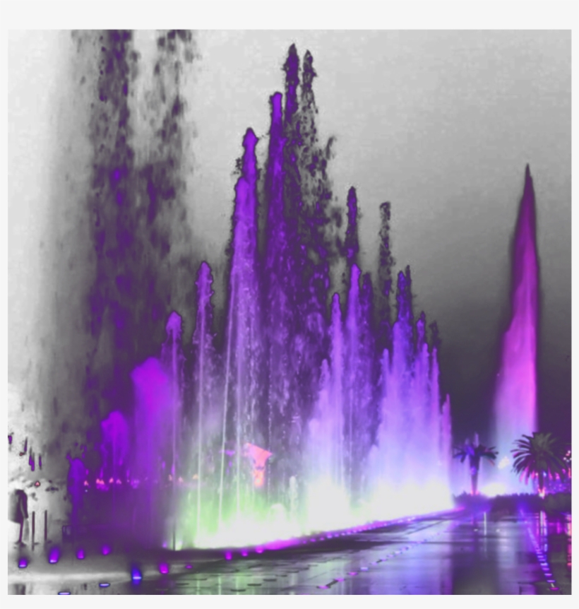 Ftestickers Background Palmtree Lights Fountain Neon, transparent png #5827678
