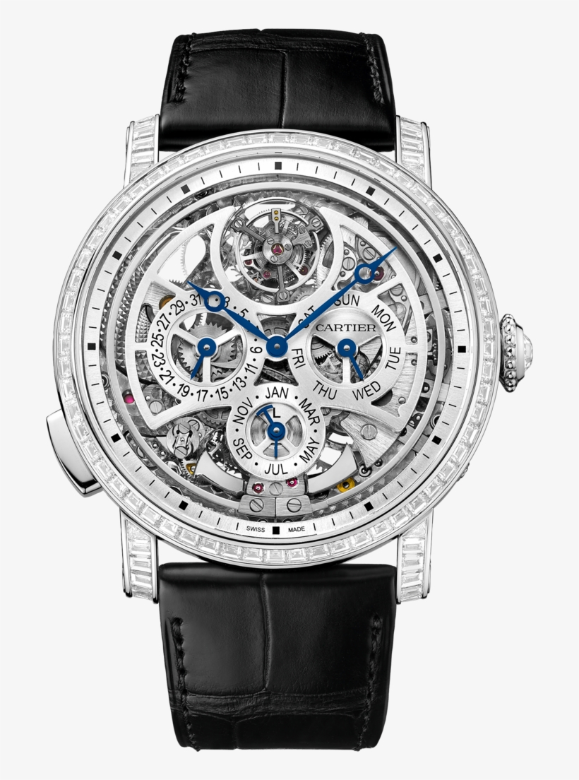 Rotonde De Cartier Grande Complication Skeleton Watch45 - Rotonde De Cartier, transparent png #5828086