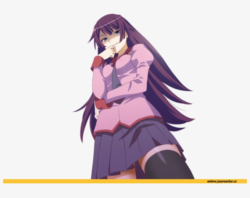 Senjougahara Hitagi,bakemonogatari Anime Girls - Cartoon, transparent png #5828132