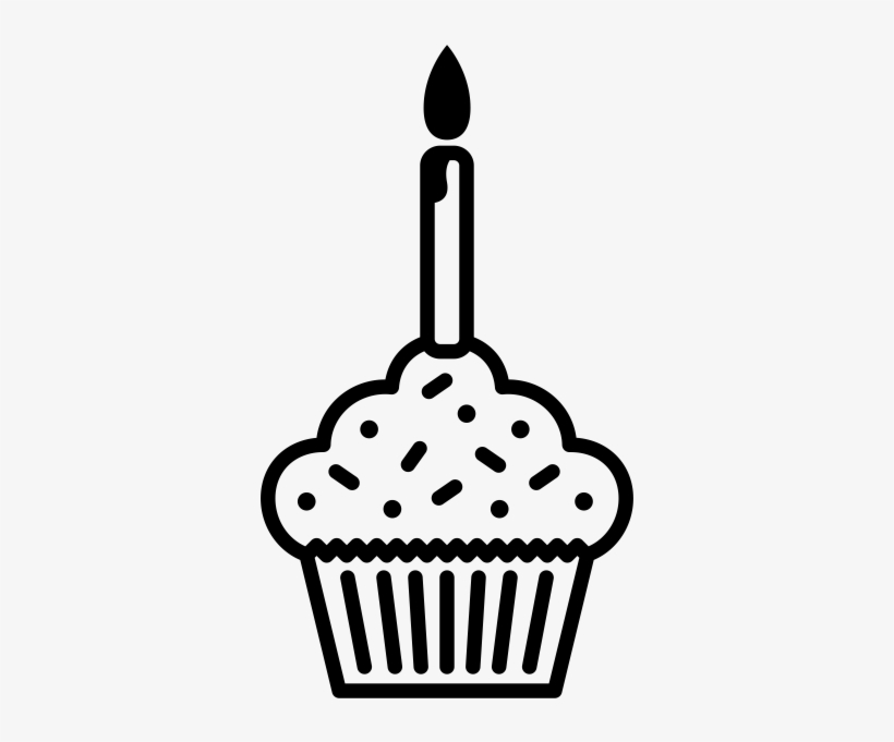 Cupcake Birthday Icon Png, transparent png #5829011