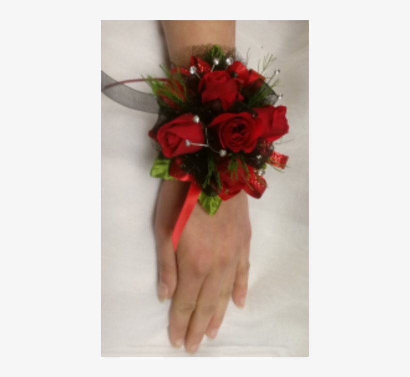 Putting On The Ritz Wrist Corsage - Garden Roses, transparent png #5829142