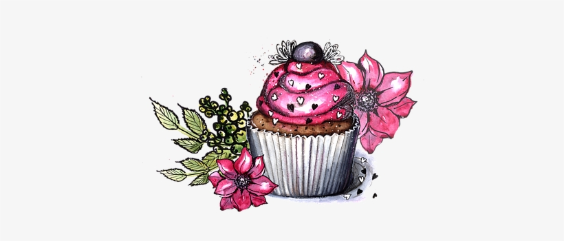 Cupcake, Figure, Delicious, Bakery, Baking, Cream - Cupcake, transparent png #5829143