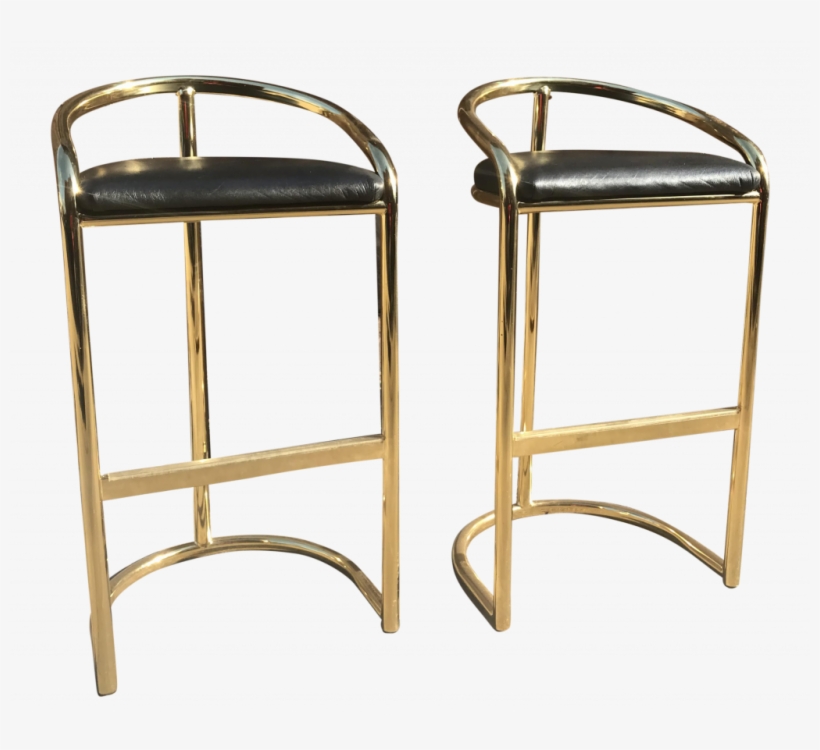 Brass Bar Stools Luxury Milo Baughman Style Brass Bar - Bar Stool, transparent png #5829284