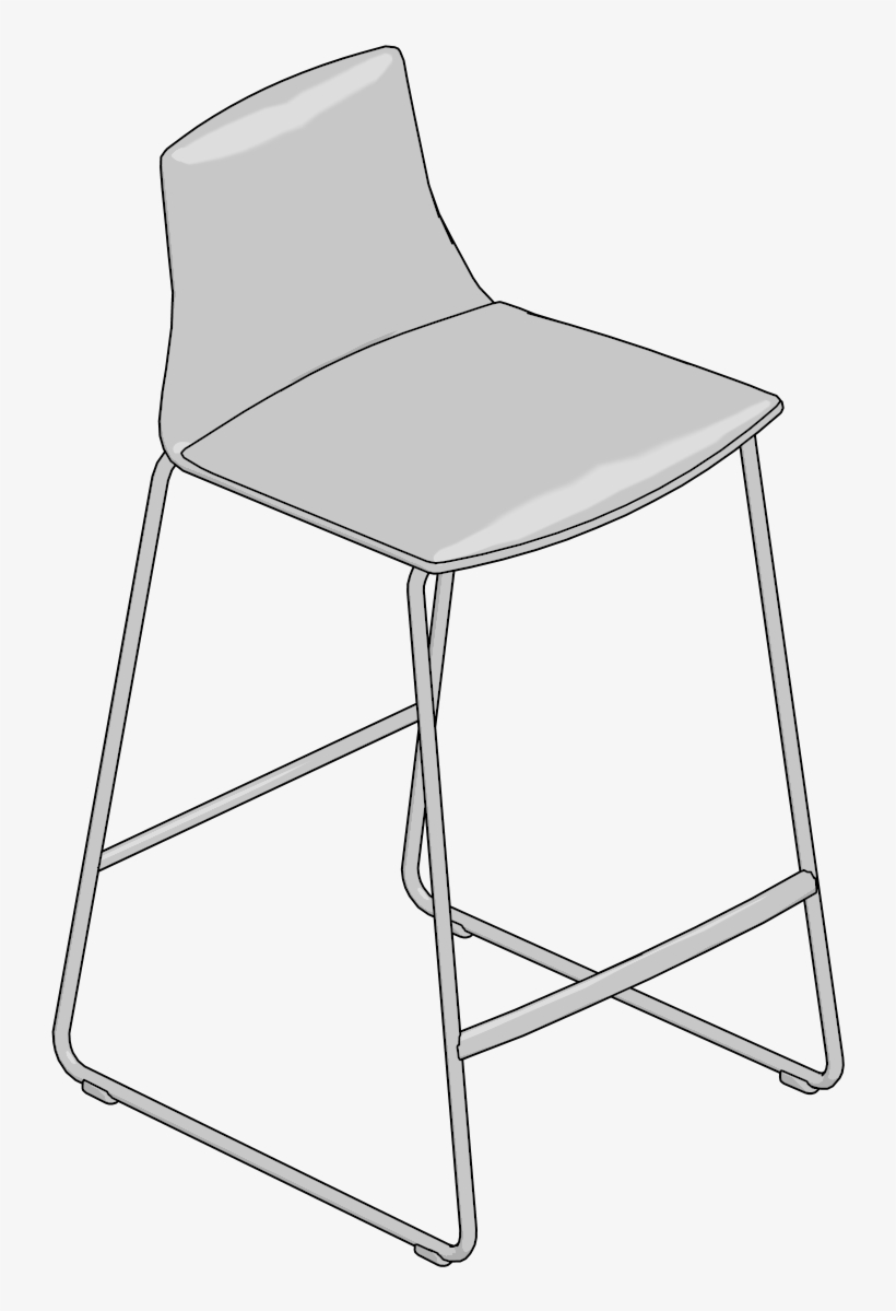 Stool,counter Height,upholstered Seat And Back - Bar Stool, transparent png #5830027