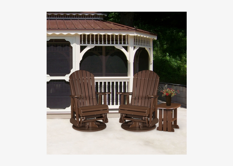 Swings & Gliders - Luxcraft Recycled Plastic 2' Adirondack Swivel Glider, transparent png #5830886