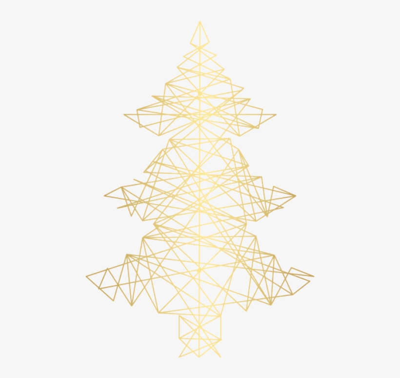 Free Png Gold Decorative Xmas Tree Png Images Transparent - Portable Network Graphics, transparent png #5831584