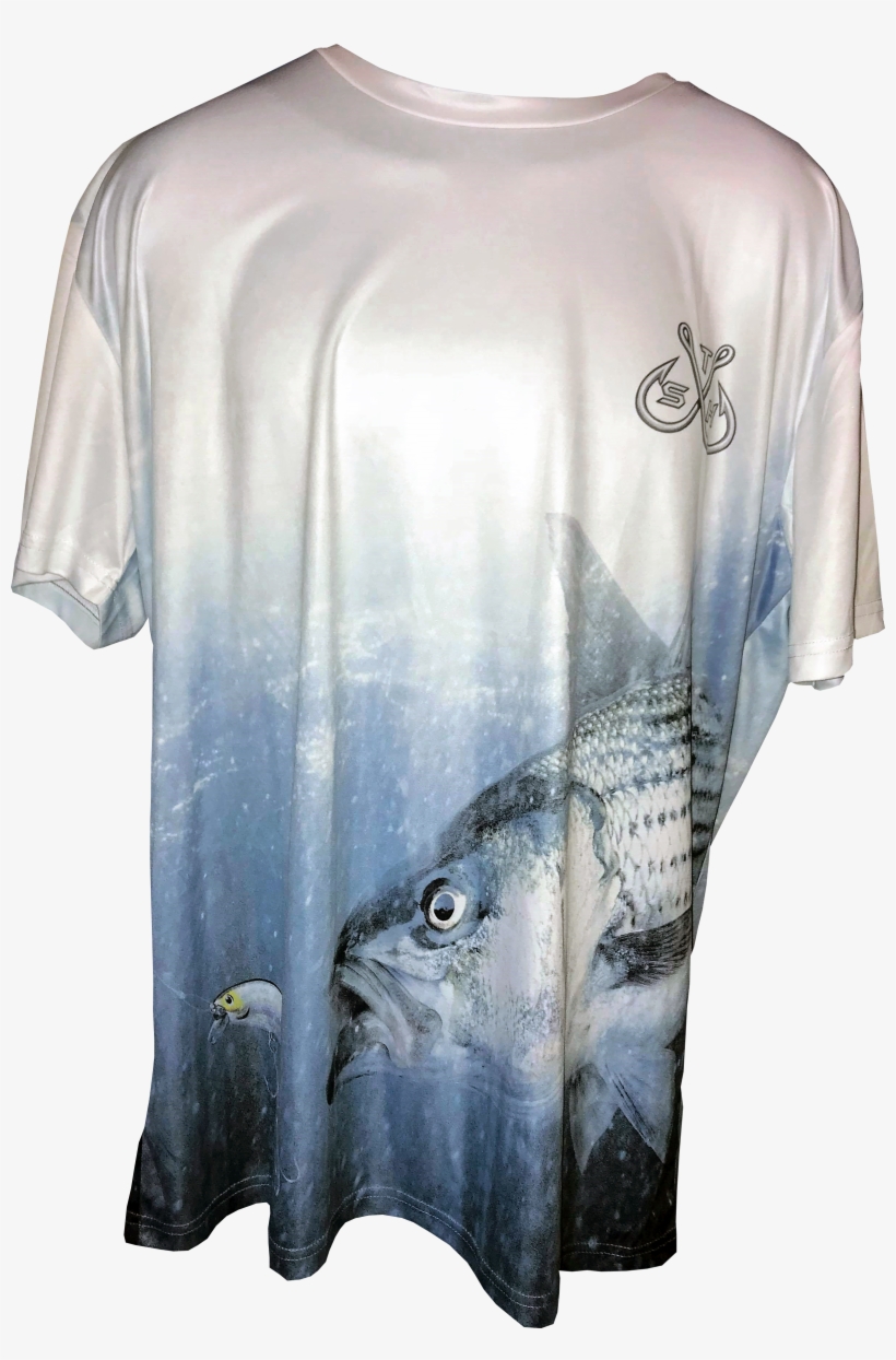 Image Of Striped Bass Short Sleeve - Striped Bass Fishing Shirts, transparent png #5832276