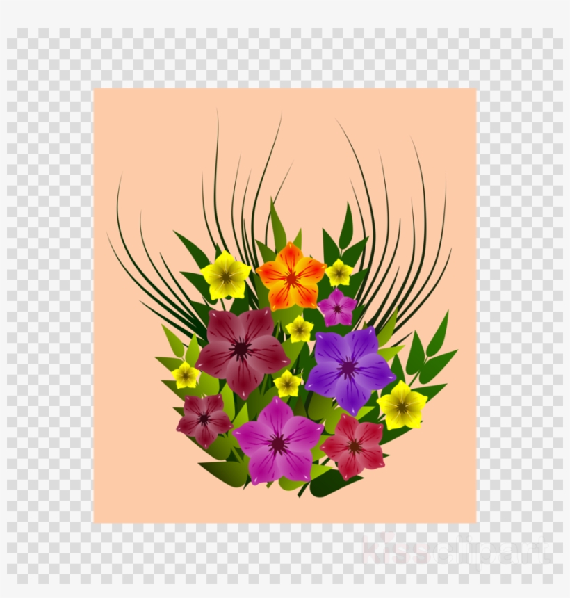 Simple Flowers Clipart Floral Design Cut Flowers Simple - Clip Art, transparent png #5833166