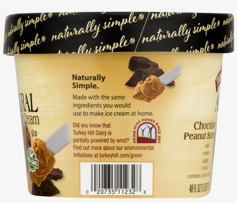 Turkey Hill Chocolate Peanut Butter All Natural Ice, transparent png #5834377