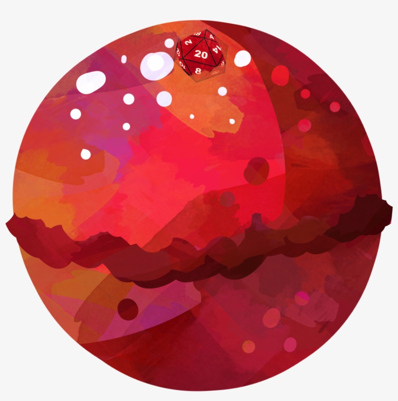 D Bath Bomb Red - Circle, transparent png #5834606