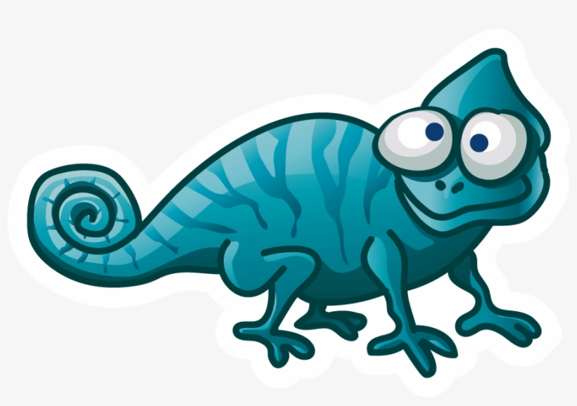 Lizard Chameleons Reptile - Cartoon Lizard Png, transparent png #5835274