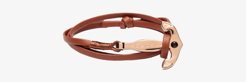 Rose Gold Anchor Brown Strap - Strap, transparent png #5835930