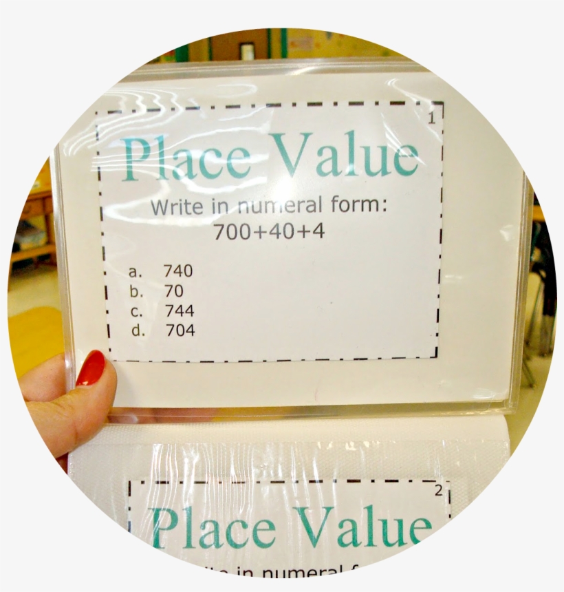 Use Dollar Store Photo Albums For Task Cards - Second Grade, transparent png #5836949