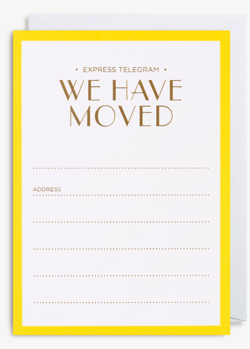 New Home Announcement Notecard - Paper, transparent png #5837613