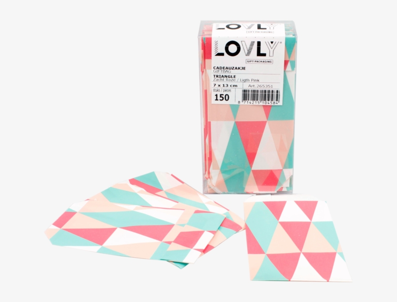Lovly® Bag, Gift Bags, Paper, 7x13cm, Triangle Licht - Lovly Zak, Fourniturenzak, Papier, 7x13cm, Triangle,, transparent png #5838743