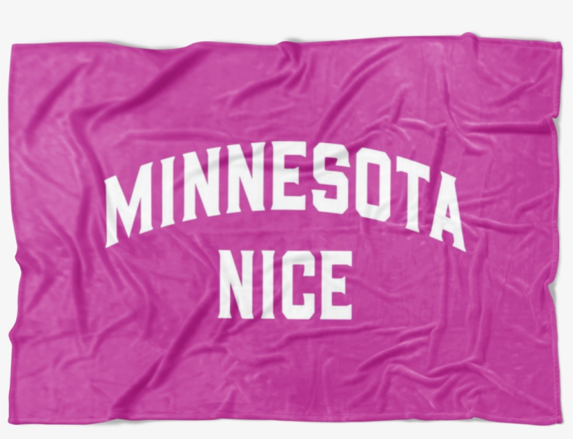Minnesota Nice Block Fleece Blanket In Pink And White, transparent png #5839590