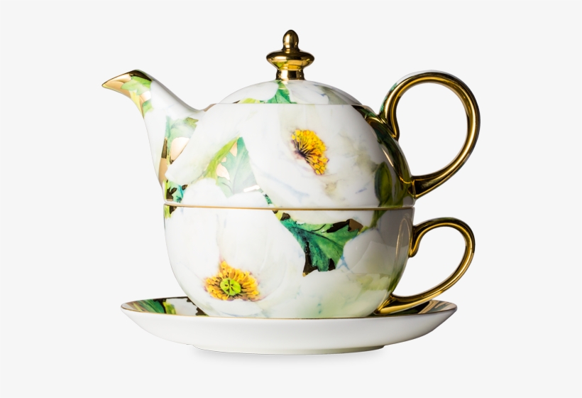 White Poppy Luscious Tea For One - Teapot For One T2, transparent png #5840709