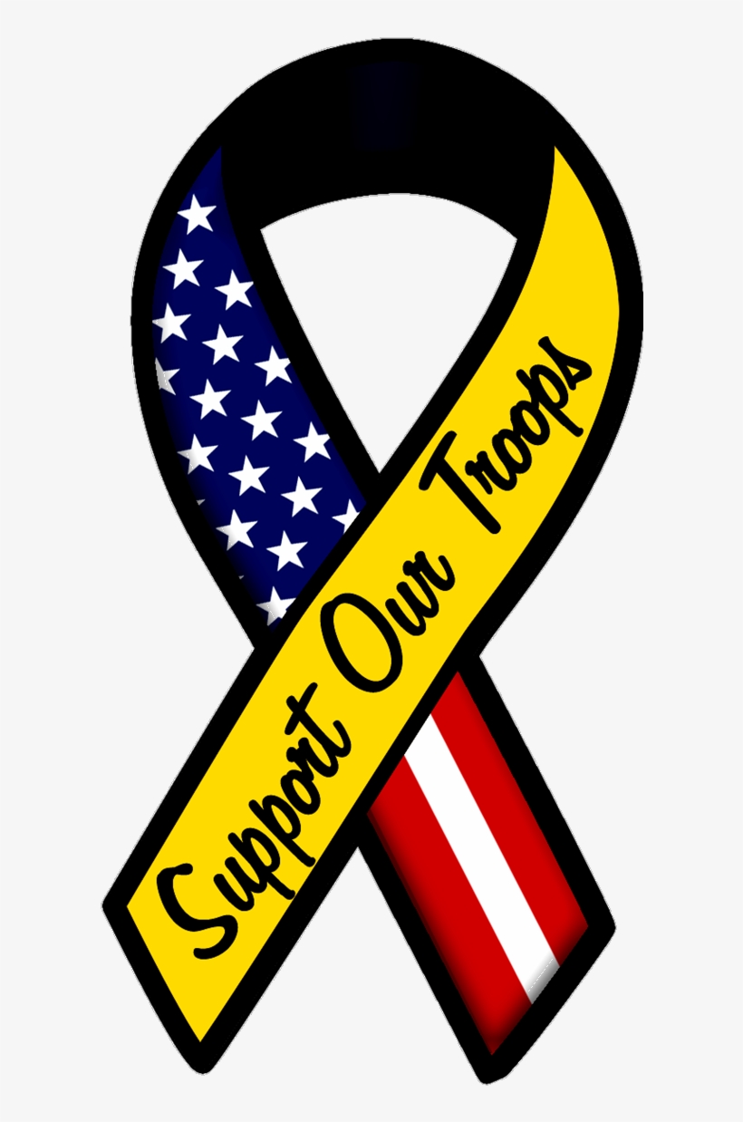 Support Our Troops - Support Our Troops Ribbon, transparent png #5841039