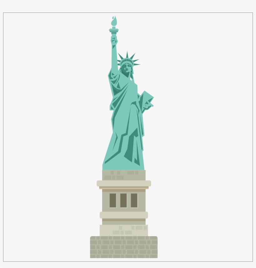 Png Statue Of Liberty Image Free Library - Statue Of Liberty Vector Png, transparent png #5841452
