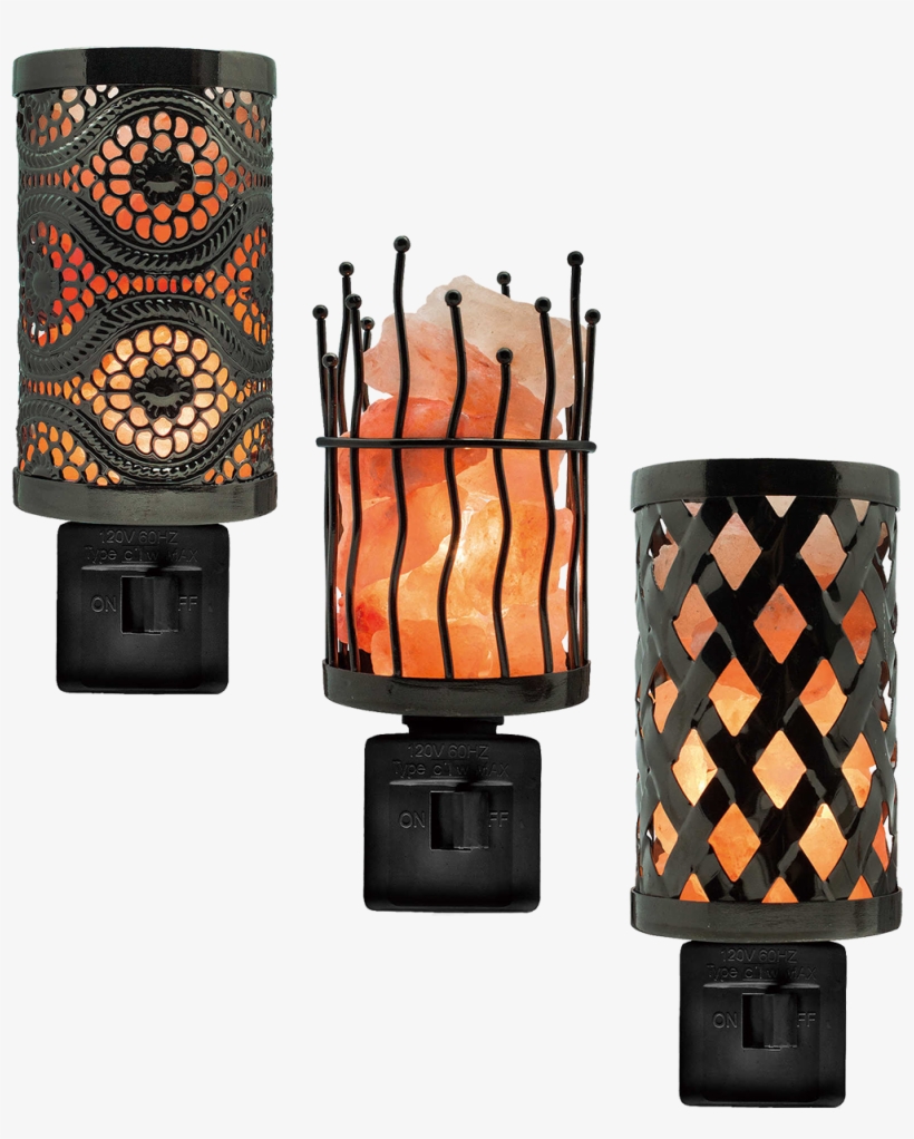 Multiple Options Available Array Of Wbm International - Himalayan Glow Salt Lattice Metal Nightlight In Beige, transparent png #5841673