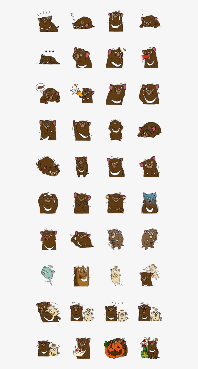 สติ๊กเกอร์ไลน์ Tasmanian Devil - Lilo & Stitch, transparent png #5843544