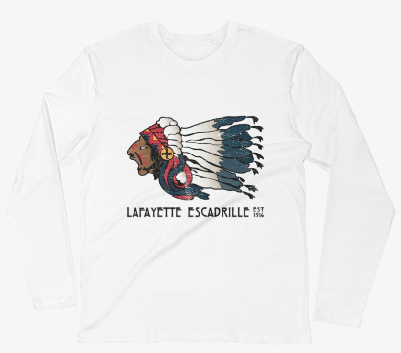Lafayette Escadrille Fitted Long Sleeve - Long-sleeved T-shirt, transparent png #5843963