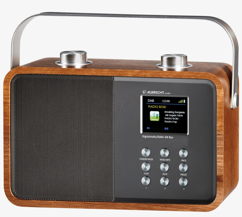 Digital-/fm Radio Albrecht - Dab+ Portable Radio Albrecht Dr 850 Aux, Bluetooth,, transparent png #5844555