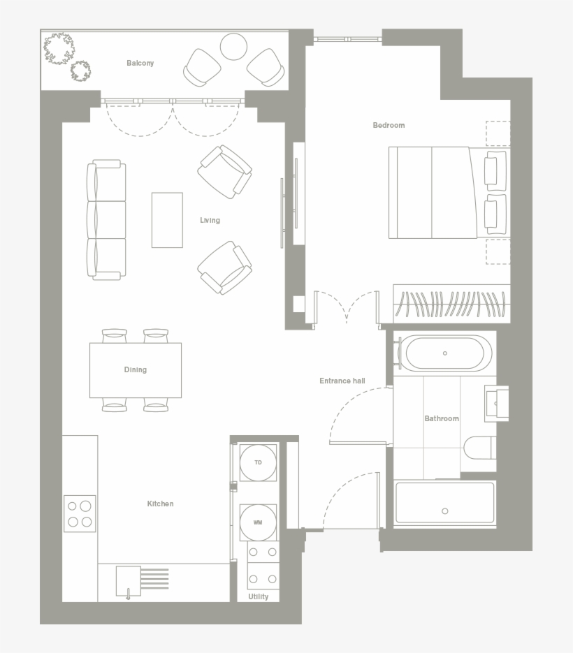 Apt-20 - Floor Plan, transparent png #5845447
