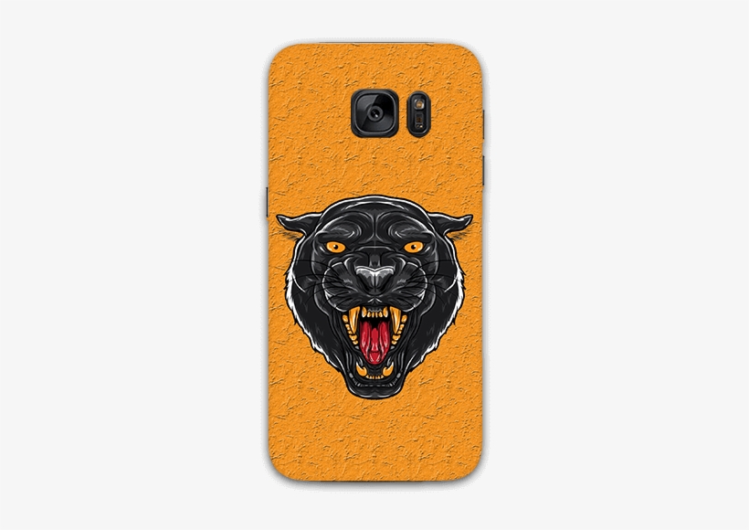 Angry Black Panther Face Samsung S7 Mobile Case - Mobile Phone, transparent png #5846126