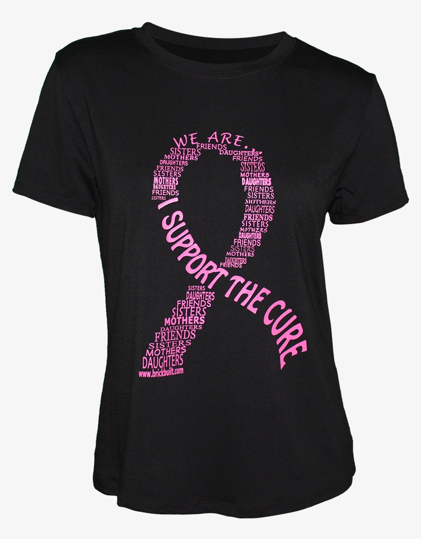 "i Support The Cure" Breast Cancer T-shirt, transparent png #5847157