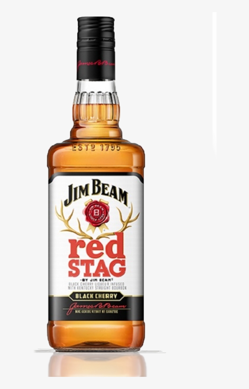 Jim Beam Red Stag 1l - Bourbon Jim Beam Red Stag, transparent png #5847165