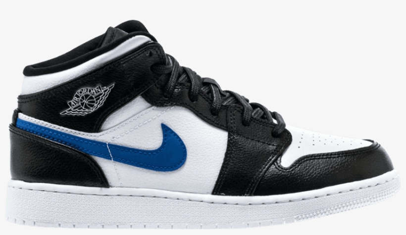 Air Jordan 1 Retro Mid Gs 'multi-color Swoosh' - Air Jordan 1 Mid Bg, transparent png #5848428