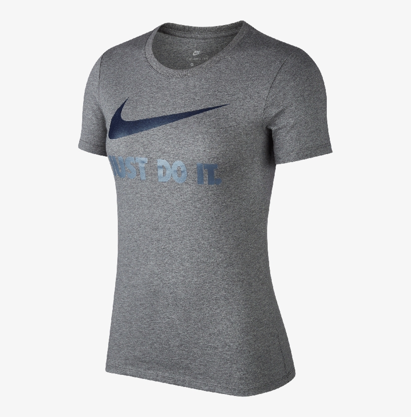 Nike Womens Sportswear Just Do It Swoosh Crew Neck - Active Shirt, transparent png #5848521