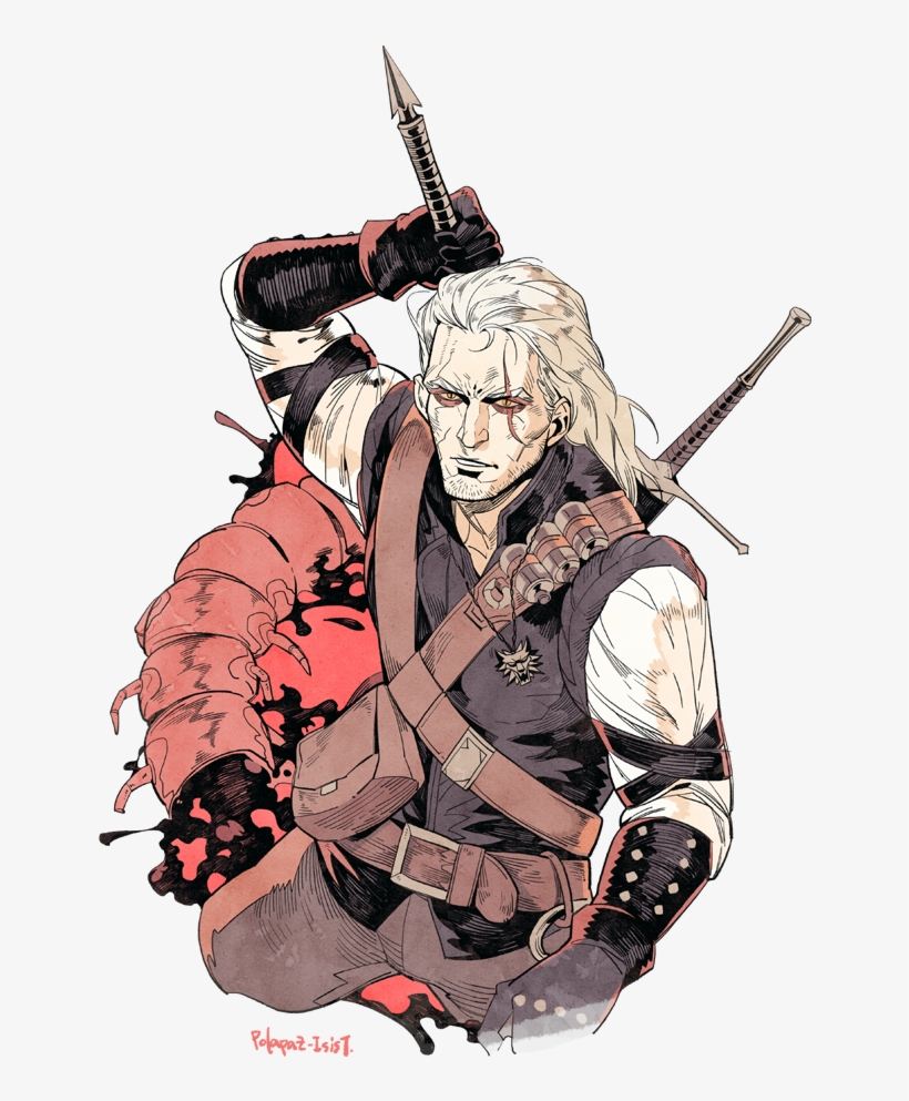 View Fullsize Geralt Of Rivia Image - Geralt Of Rivia Design, transparent png #5849211