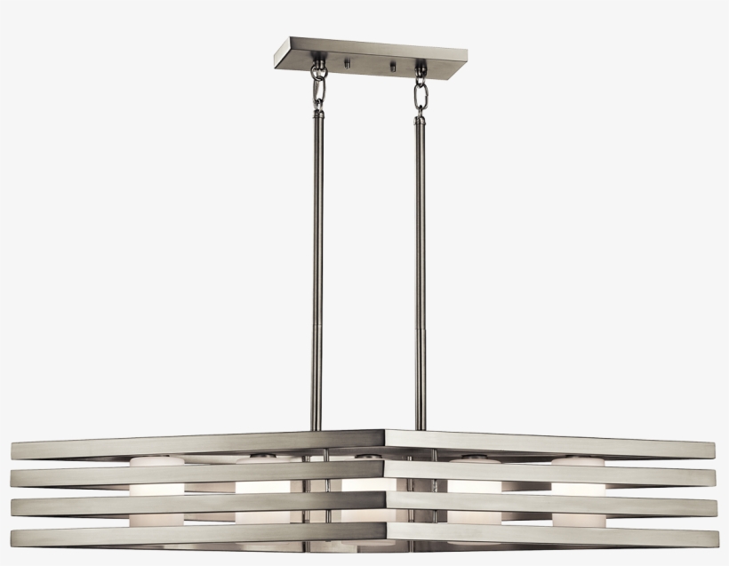 Loading Zoom - Kichler Linear Chandelier 43687 In Brushed Nickel, transparent png #5849213