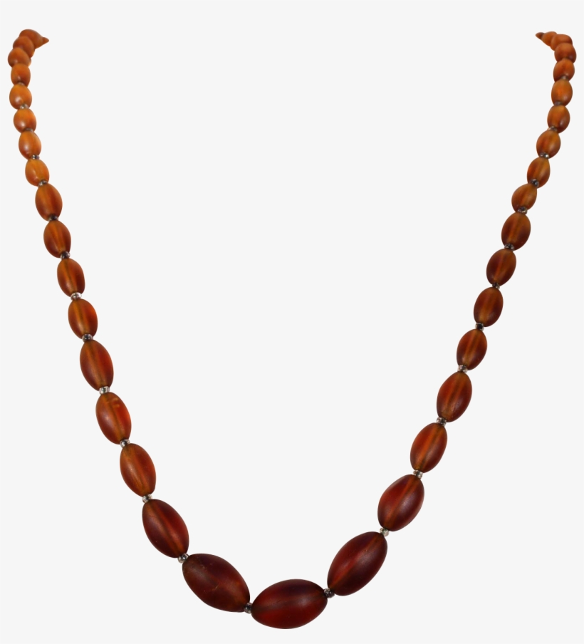 Brown Edwardian Glass Bead Necklace, transparent png #5850501
