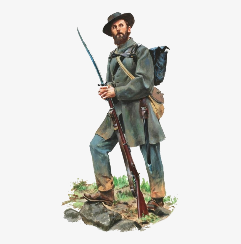 [close] - American Civil War Soldiers Drawing, transparent png #5850802