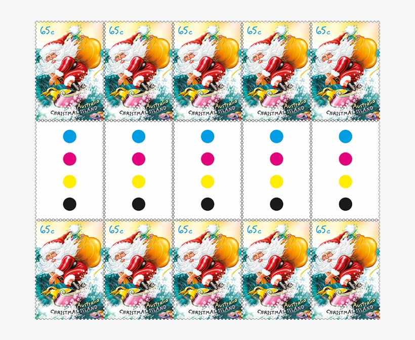 Gutter Strip 10 X 65c Christmas Island Christmas 2018, transparent png #5851167