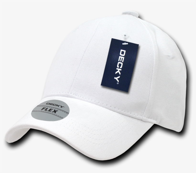 870 Pl Wht V=1537921930 - Decky 870 2 Size Curve Bill Flex Caps - White, L Xl, transparent png #5851530